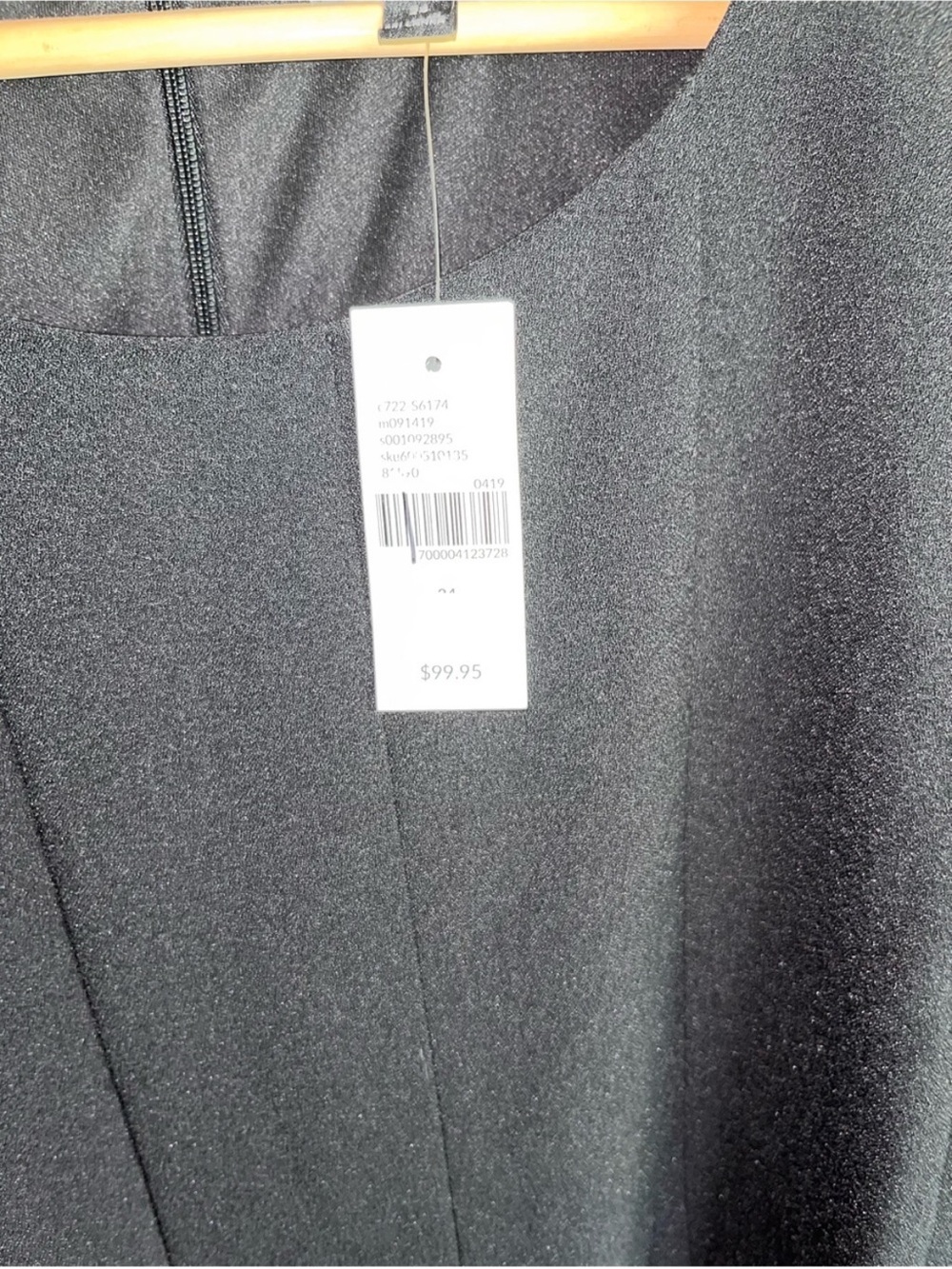 NWT Lane Bryant Black Fit & Flare Pleated Dress Plus Size 24 Pockets - Picture 7 of 7